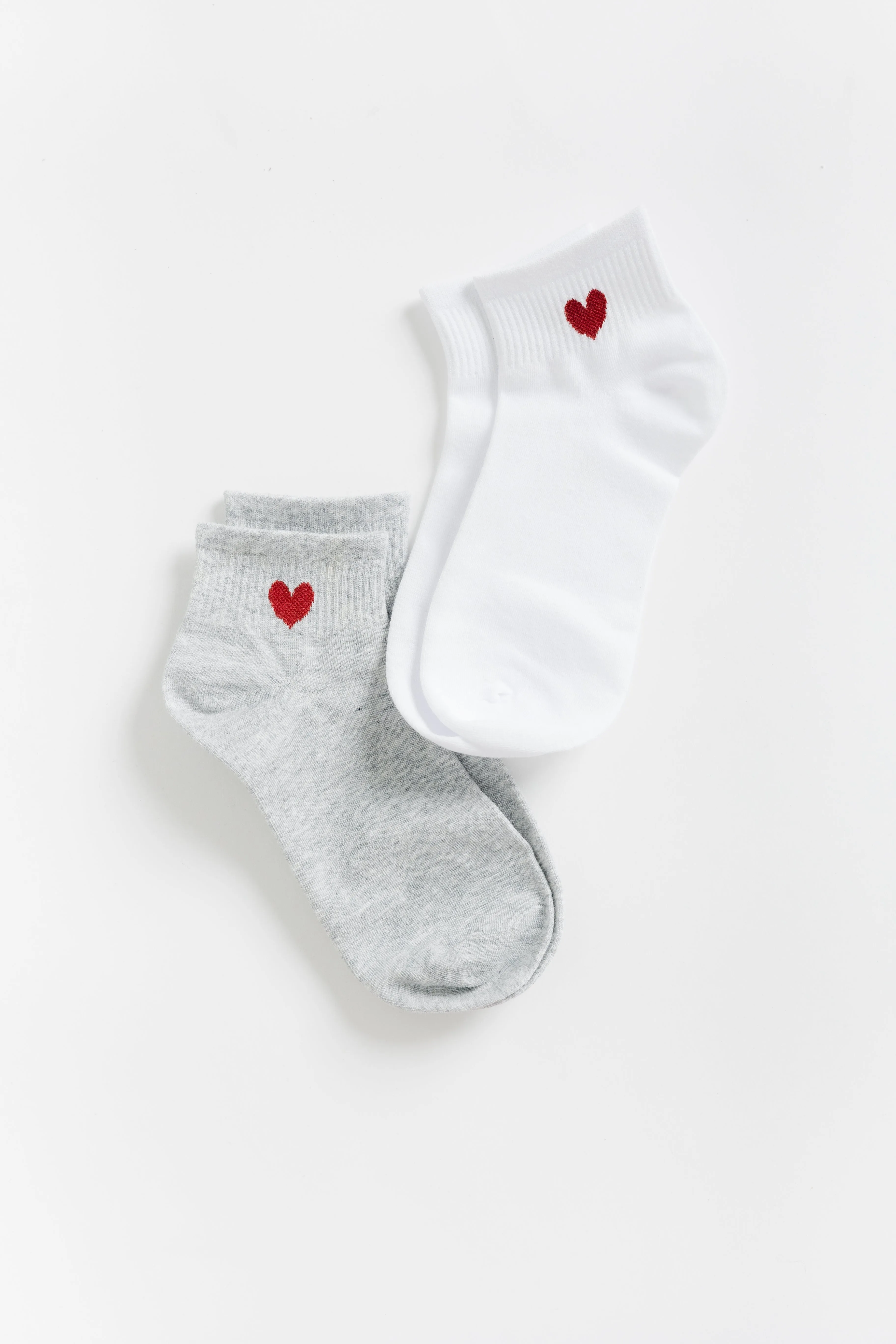 Lola Heart Quarter Socks 2 Pack