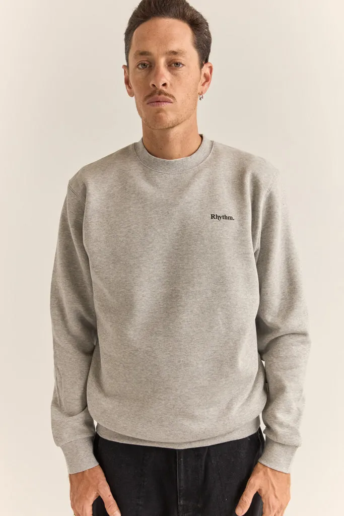 Men's Brand Fleece Crew - Grey Heather