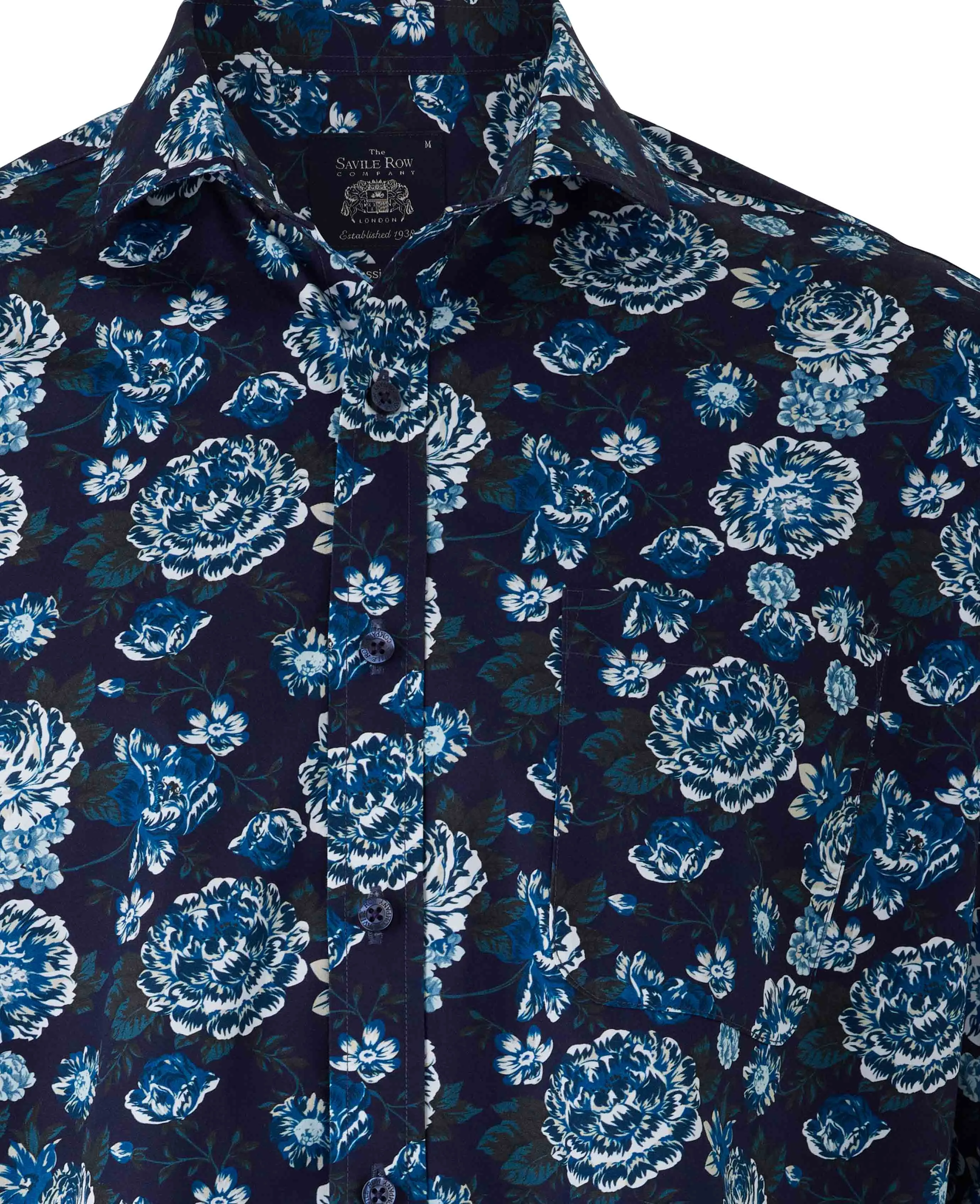 Navy Floral Shirt