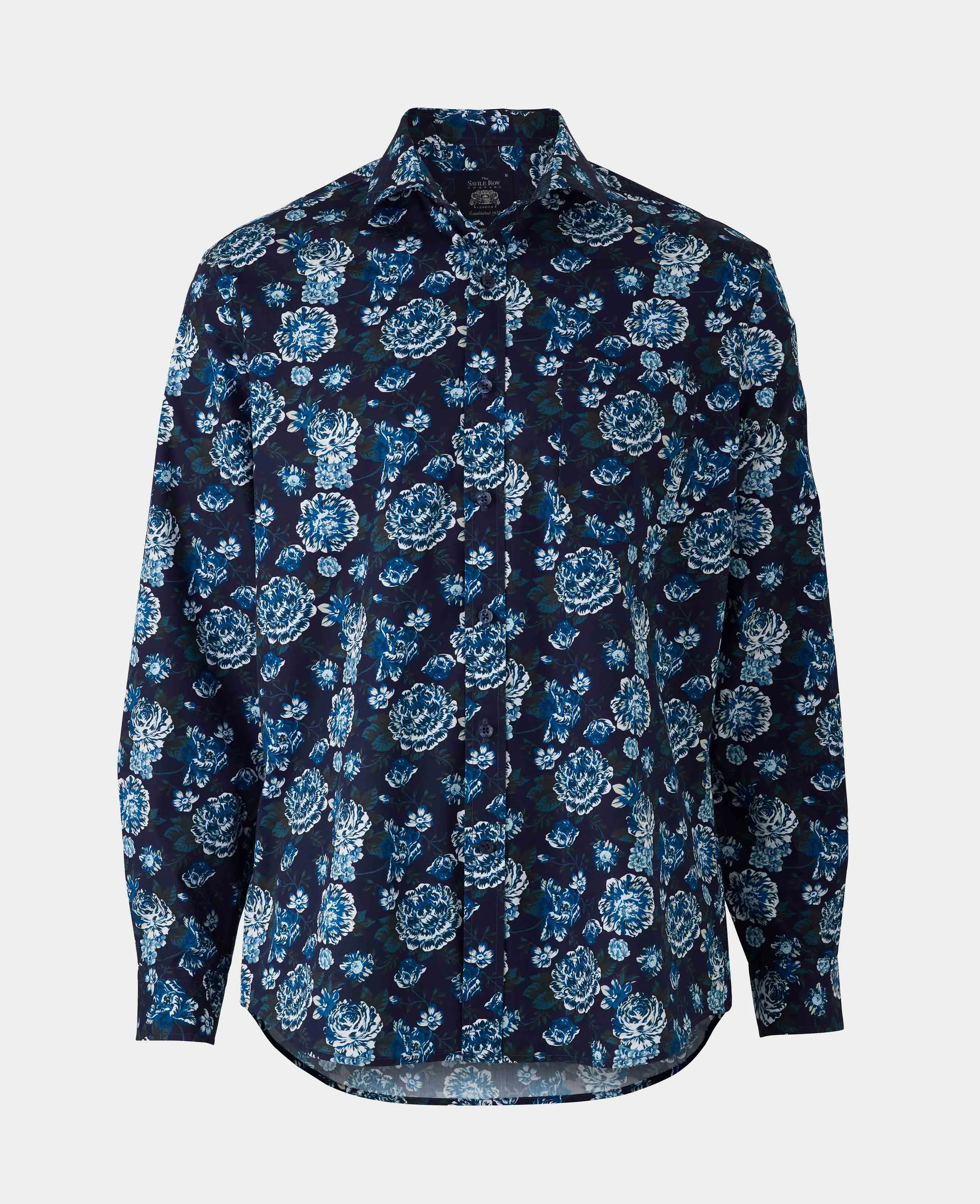 Navy Floral Shirt