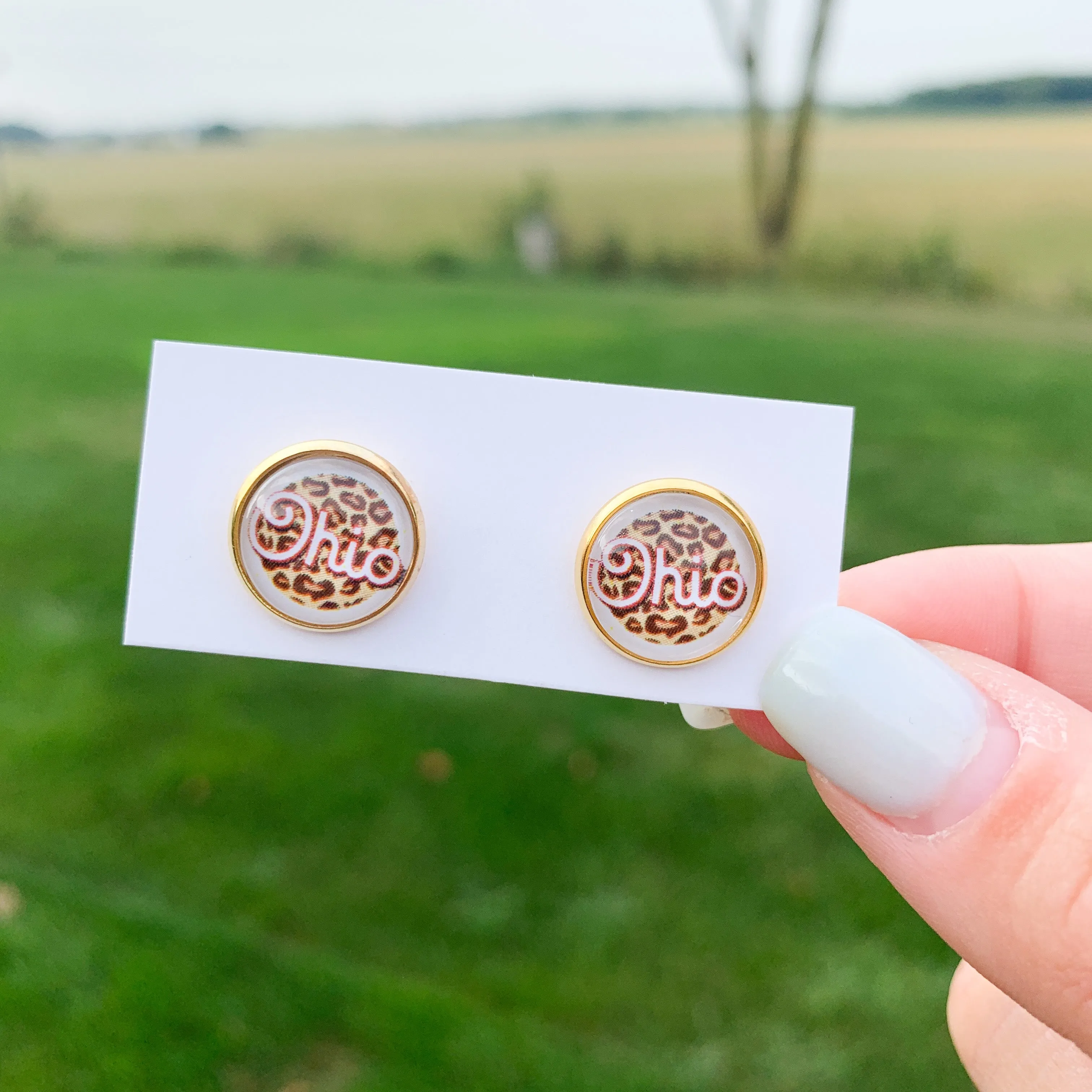 Ohio Leopard Stud Earrings