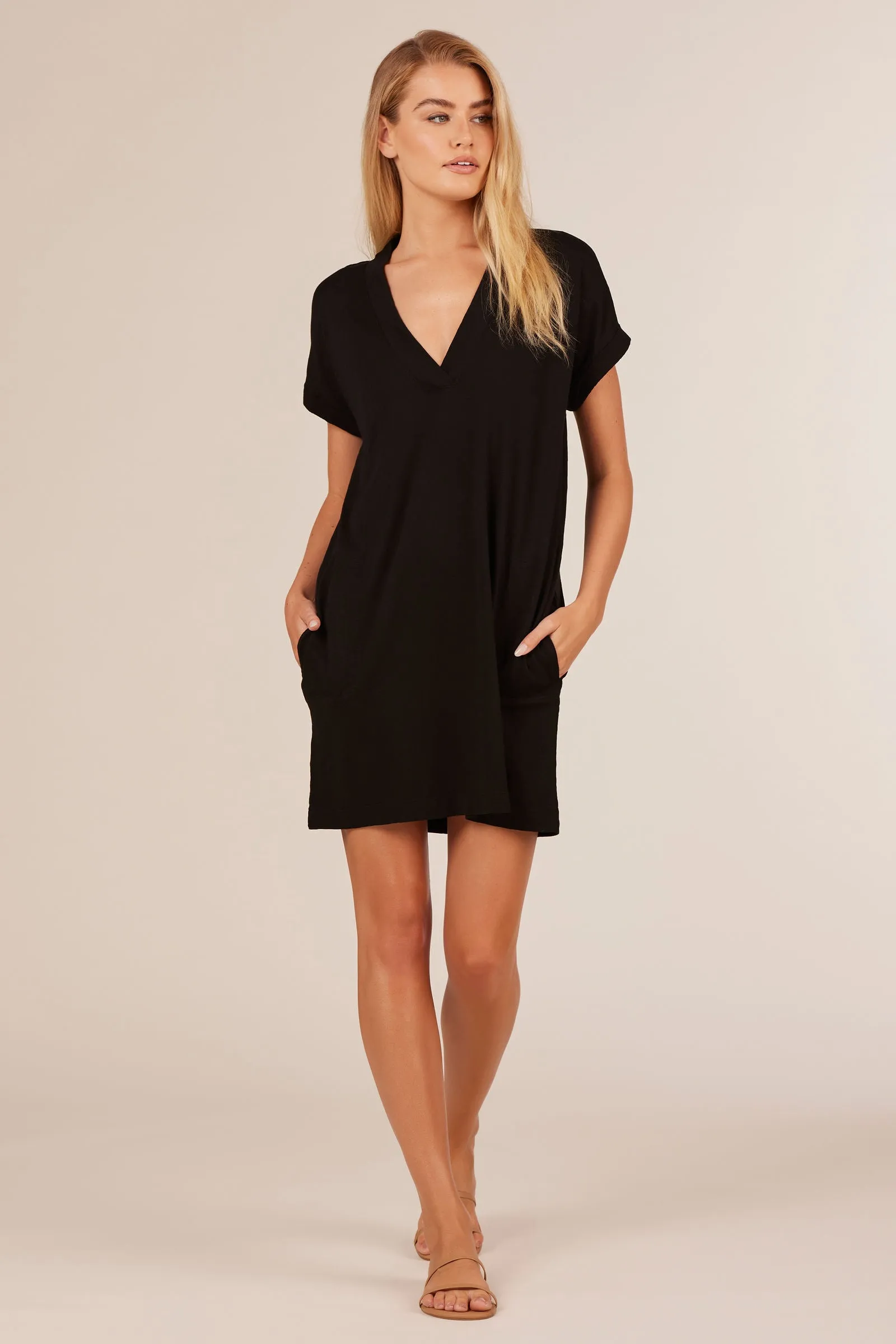 Rolled Cuff T-Shirt Dress