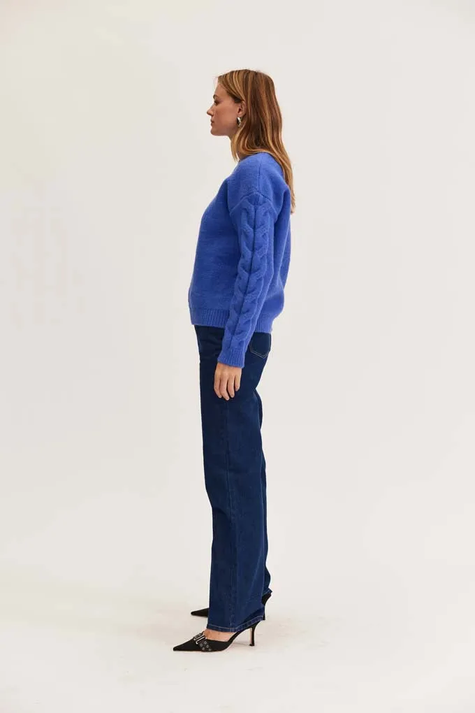 Roslin Cable Jumper | Cobalt