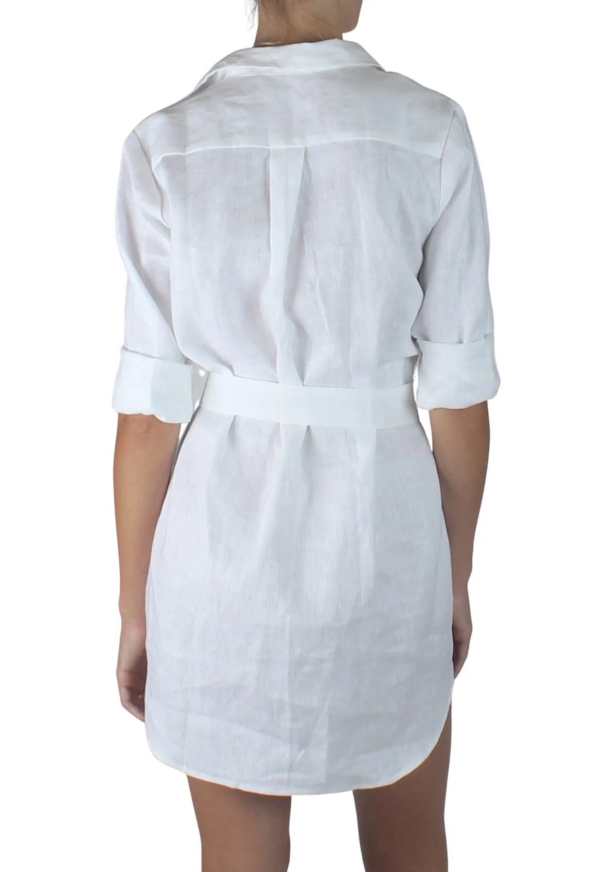 Saint Tropez Linen Dress White