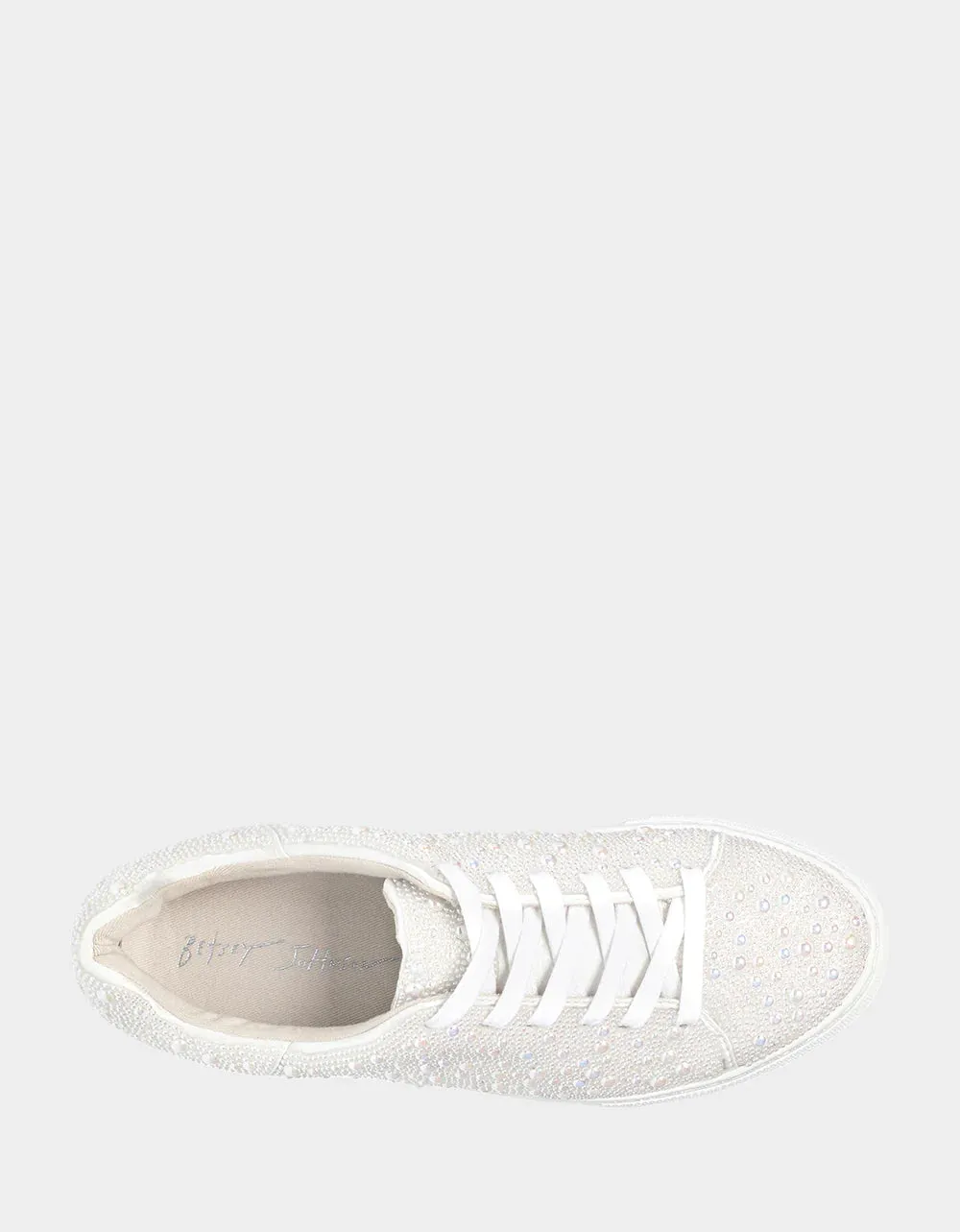 Sidney Sparkle Sneaker - Pearl