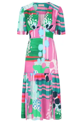 Siren Imelda Pink Tribal Dress