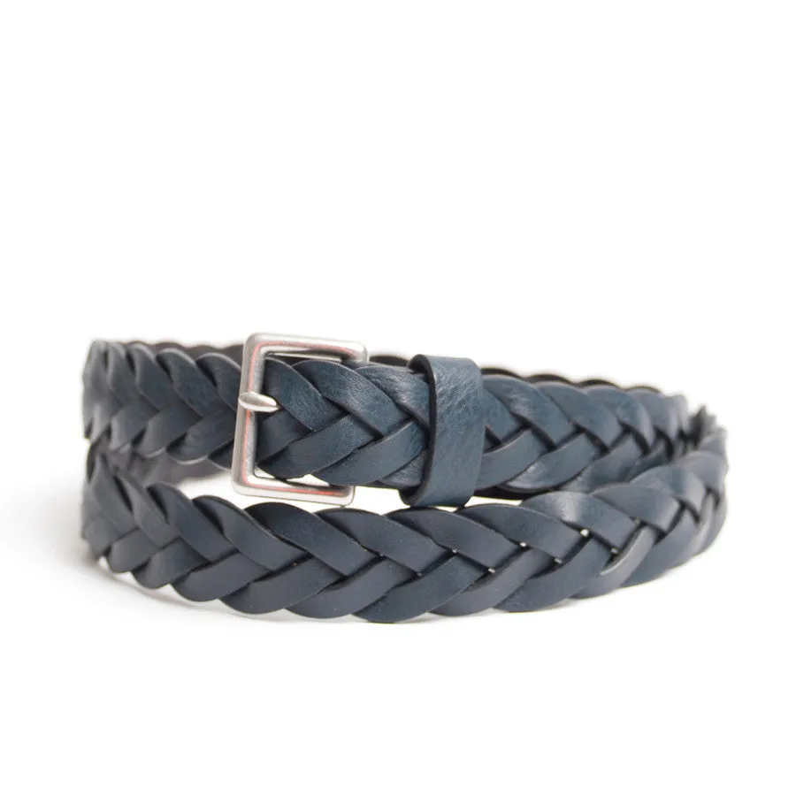 Slim Braided Leather Belt