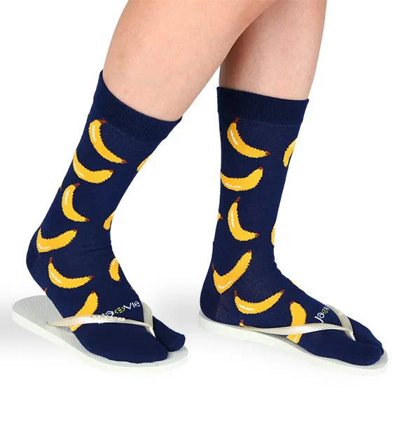 Split Toe Crew Socks - Bites - 3 Pack