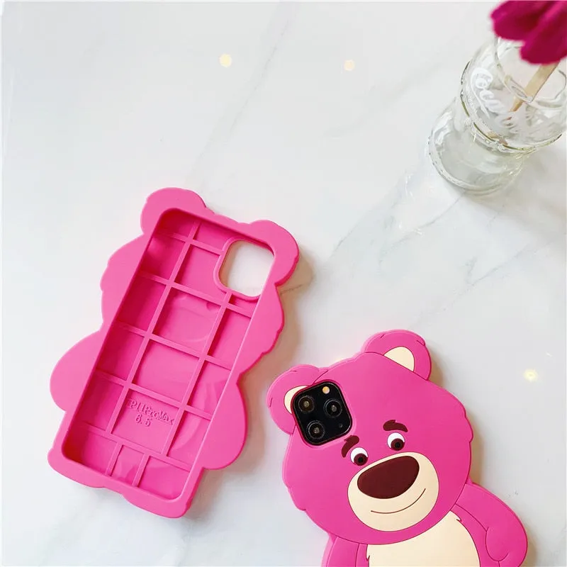 Strawberry Bear Soft Silicone Iphone Case