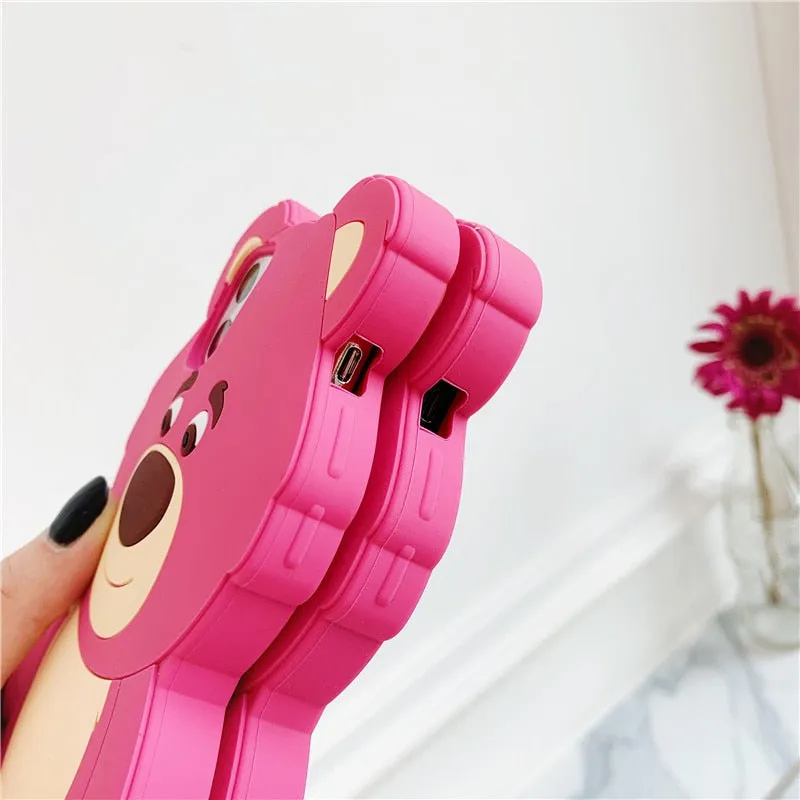 Strawberry Bear Soft Silicone Iphone Case