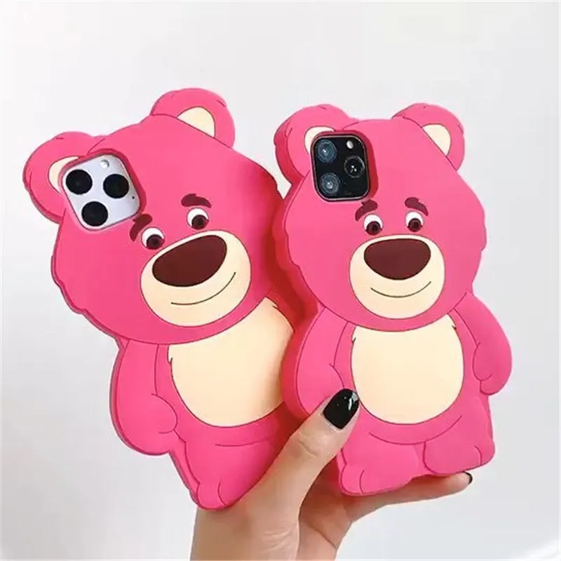 Strawberry Bear Soft Silicone Iphone Case