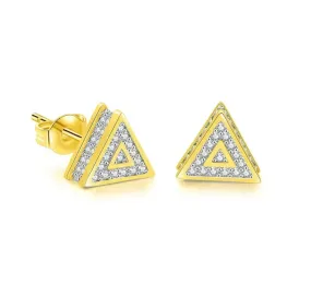 Triangle Cubic Zirconia Studs