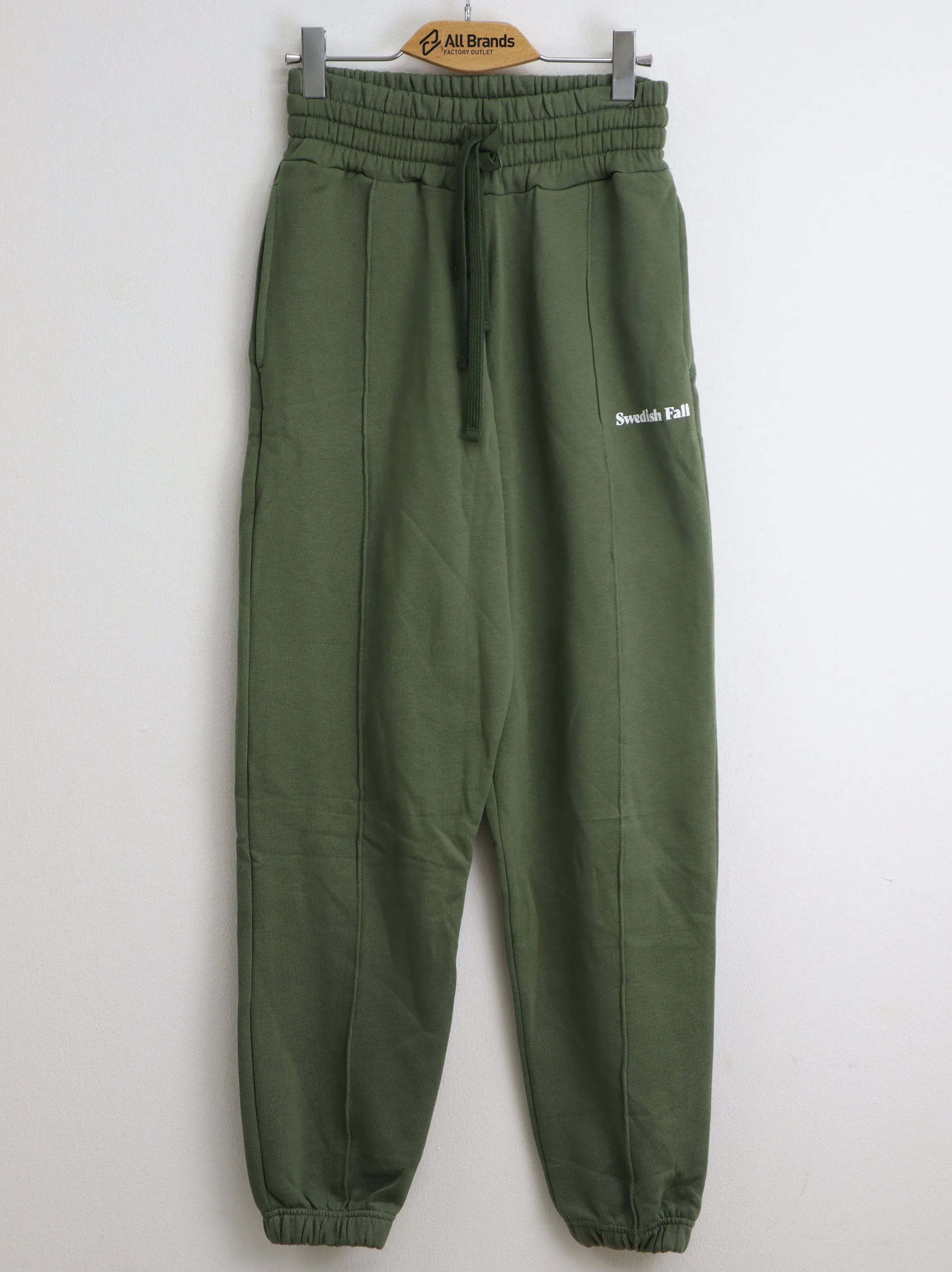 Women's Brand Logo Printed Joggers,Olive