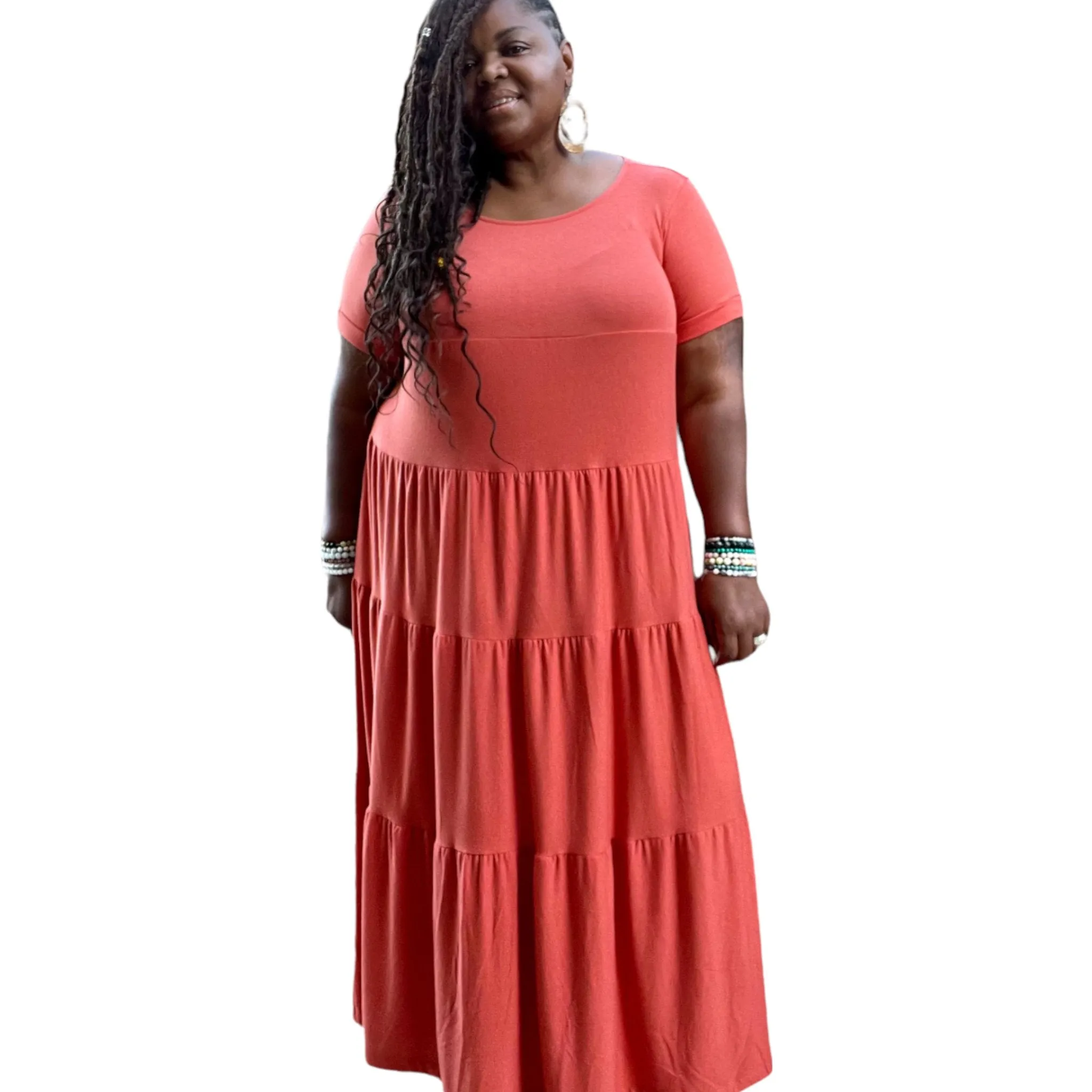 Women's Plus Size Fit & Flare Plus Size Maxi Dress