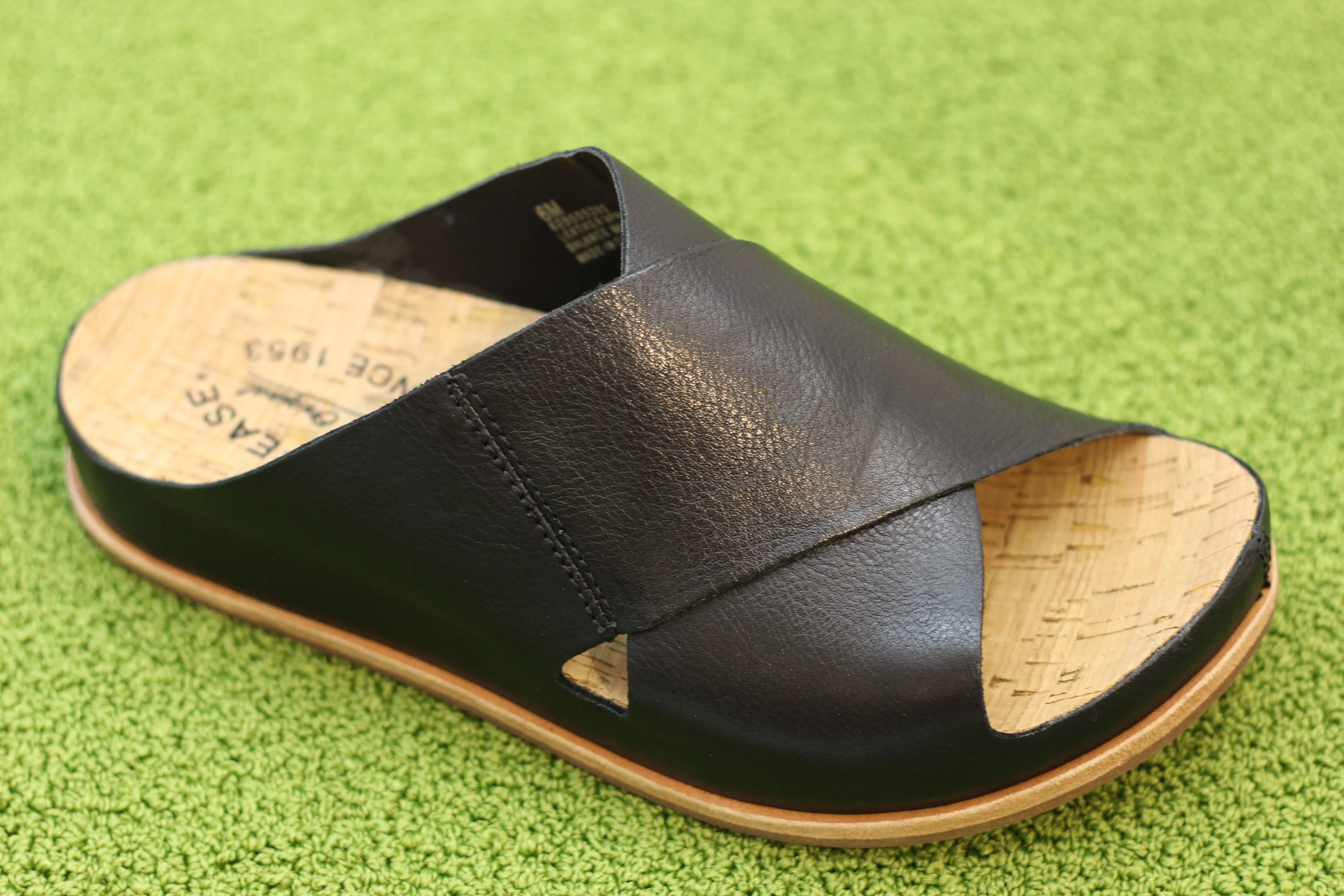 Women's Tutsi Cross Band Sandal - Black Leather